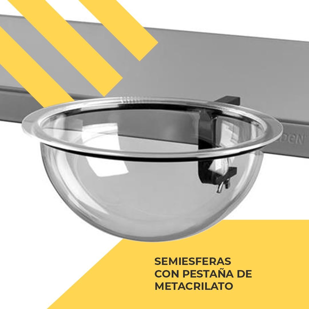 Semiesfera Metacrilato Acrílico PMMA Incoloro Transparente con Pestaña - Imagen 6