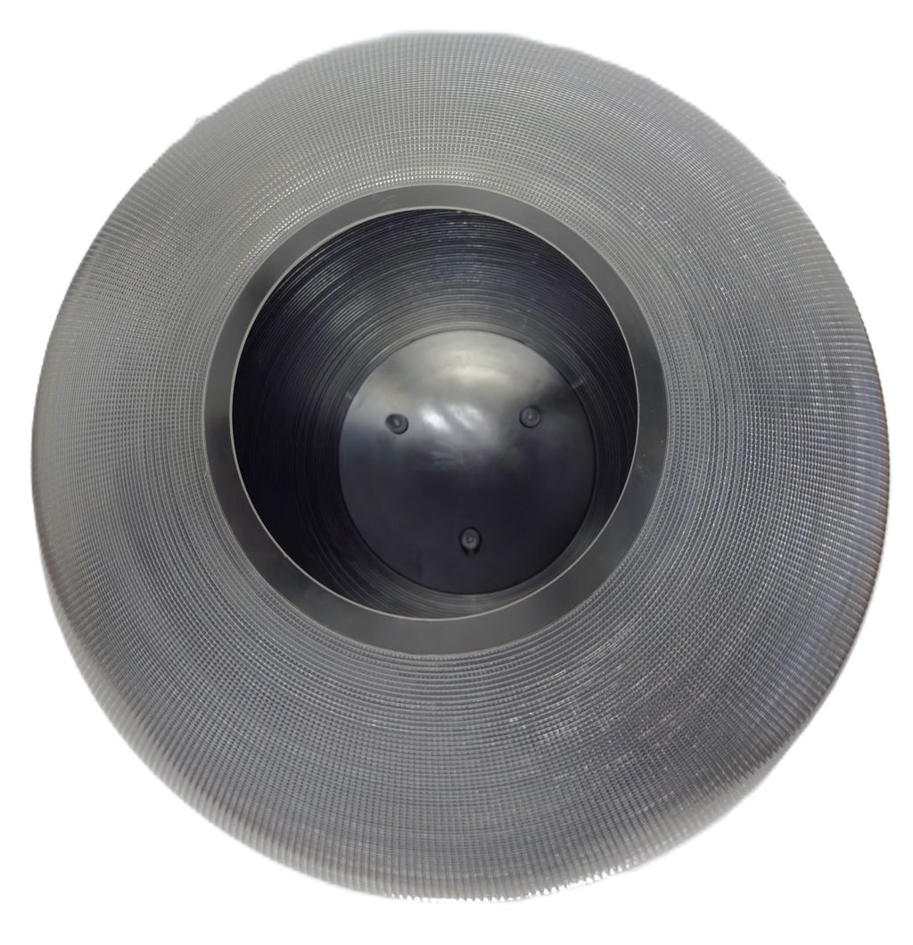 Difusor Esférico Anticontaminación Lumínica Grabado Pintado Negro parte Superior - Imagen 2