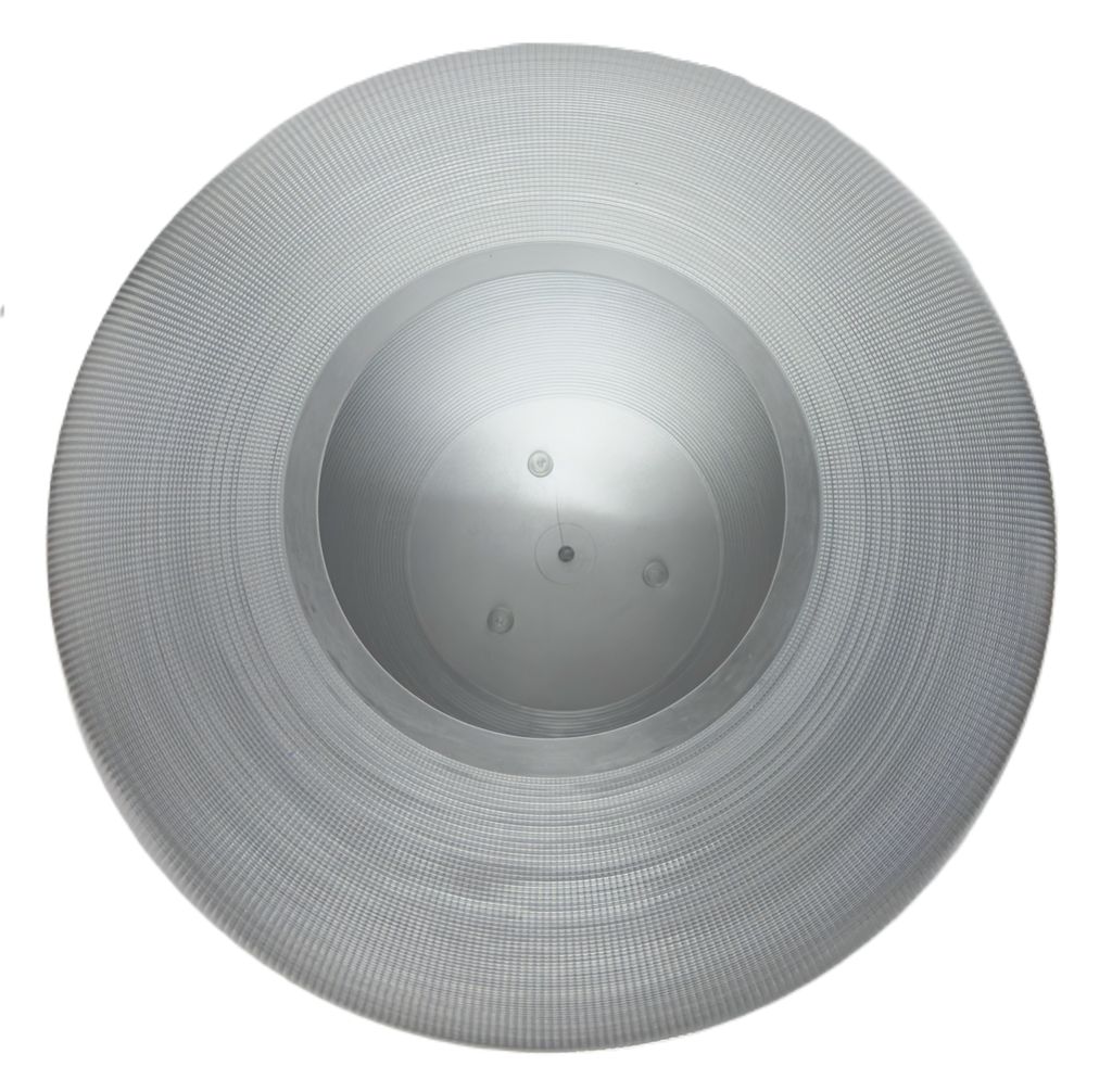 Difusor Esférico Anticontaminación Lumínica Grabado Pintado Gris parte Superior - Imagen 2