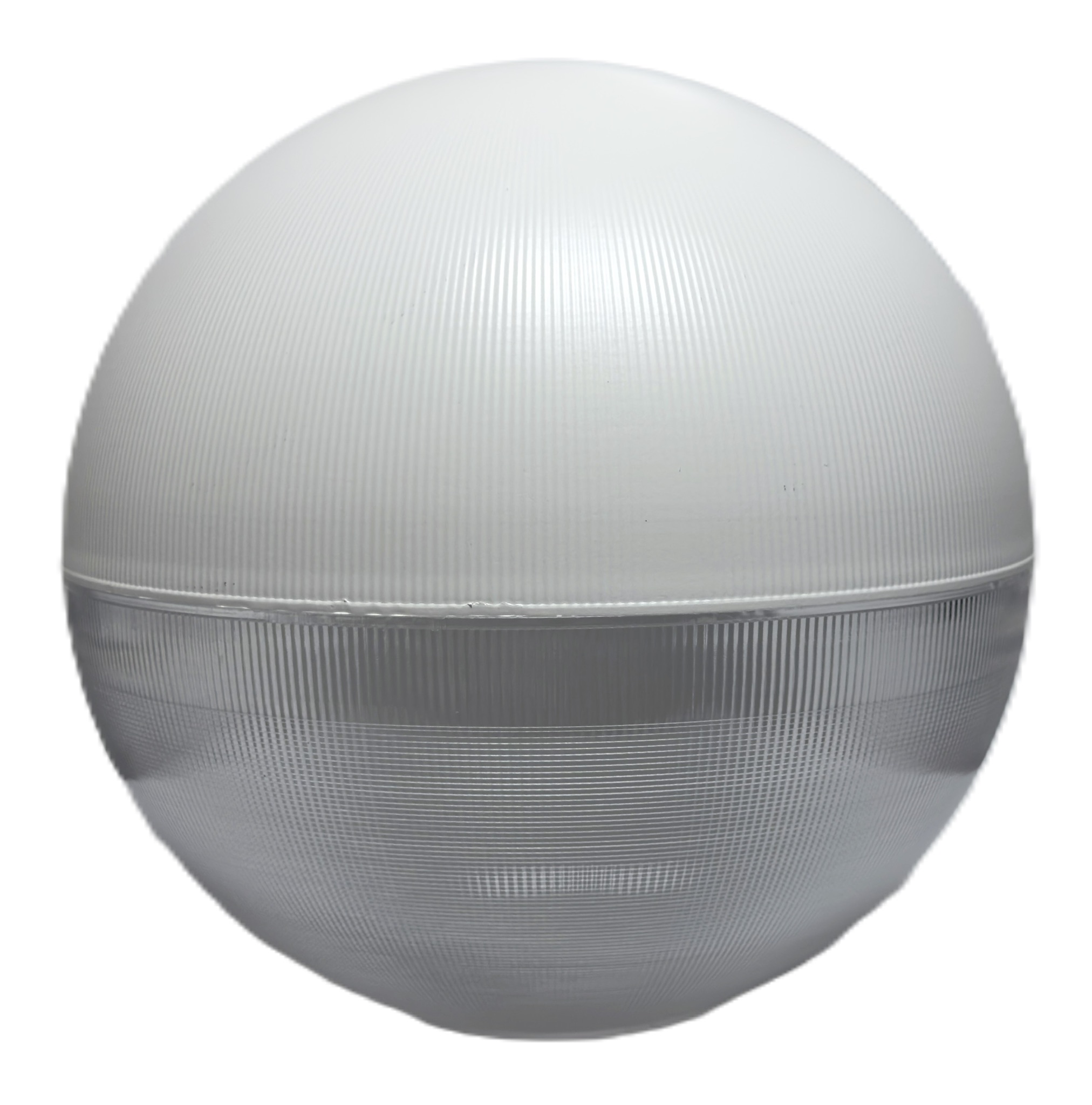 Difusor Esférico Anticontaminacion Lumínica Grabado Pintado Blanco parte Superior