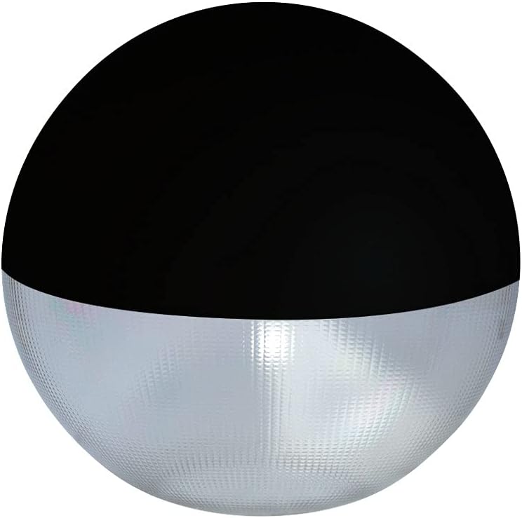 Boule de lanterne de remplacement de type Globe / Boule anti-pollution prismatique gravée peinte en noir