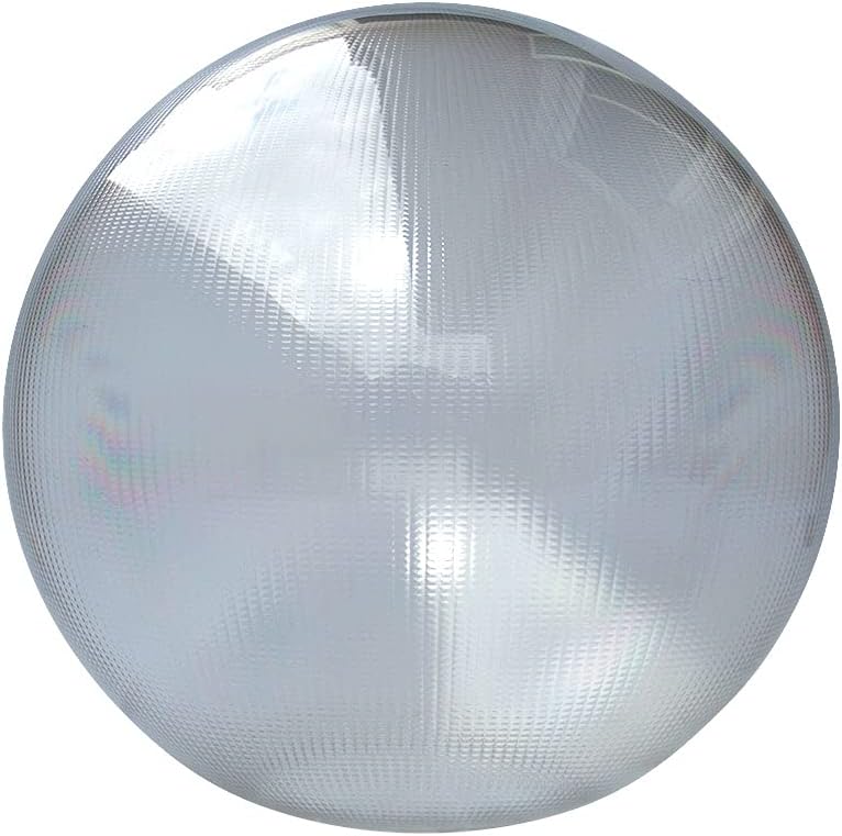 Globe / Lanterne Boule Gravé Prismatique Incolore avec Bouche
